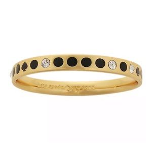 KATE SPADE • Black Spot The Spade Bangle Bracelet